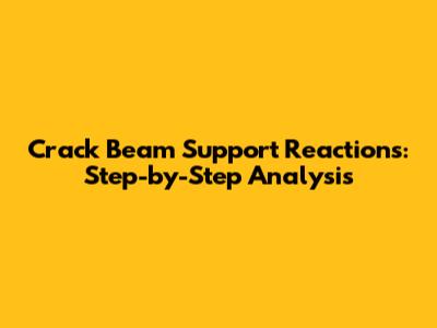 Crack Beam Support Reactions: Step-by-Step Analysis
