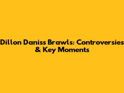 Dillon Danis's Brawls: Controversies & Key Moments
