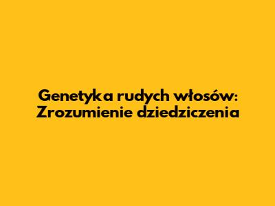 Genetyka rudych włosów: Zrozumienie dziedziczenia