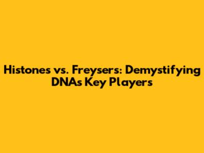 Histones vs. Freysers: Demystifying DNA's Key Players