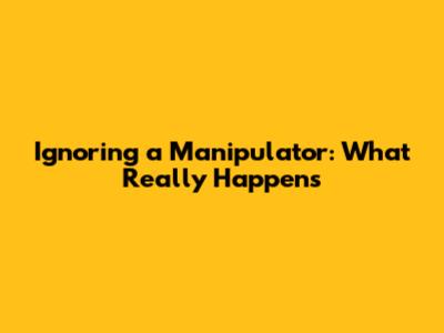 Ignoring a Manipulator: What Really Happens