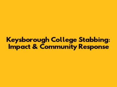 Keysborough College Stabbing: Impact & Community Response