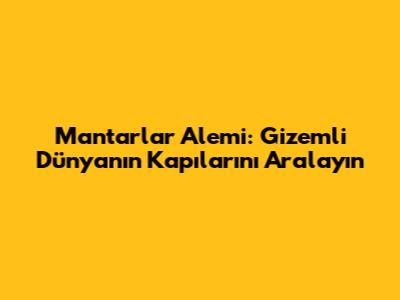Mantarlar Alemi: Gizemli Dünyanın Kapılarını Aralayın