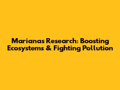 Mariana's Research: Boosting Ecosystems & Fighting Pollution