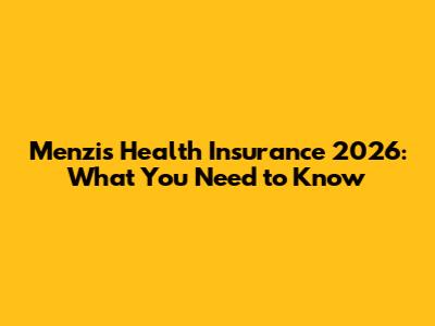Menzis Health Insurance 2026: What You Need to Know