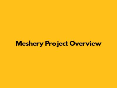 Meshery Project Overview