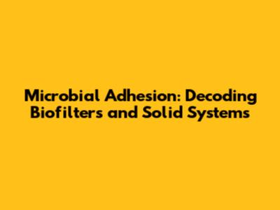 Microbial Adhesion: Decoding Biofilters and Solid Systems