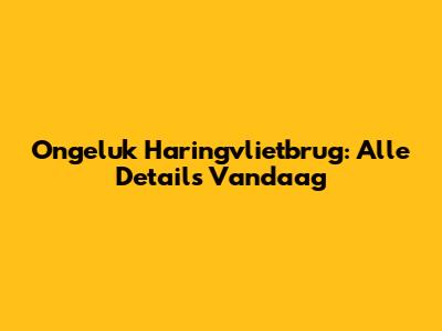 Ongeluk Haringvlietbrug: Alle Details Vandaag