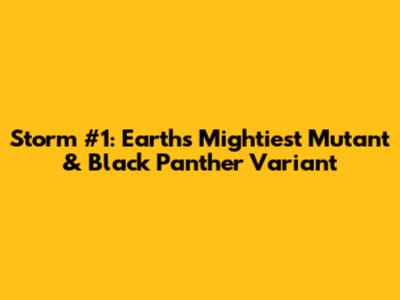 Storm #1: Earth's Mightiest Mutant & Black Panther Variant